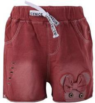 

Blisara Short For Girls Party Solid Cotton(Red, Pack of 1, Maroon