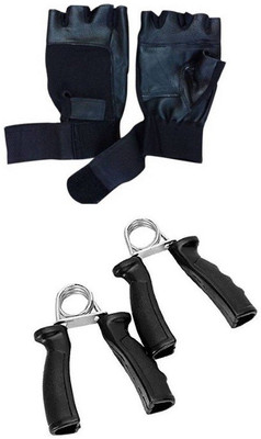 

Monika Sports gym gloves + plastic hand grip Home Gym Kit