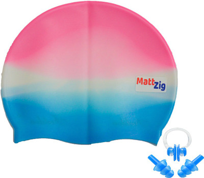 

MattZig Funkey (One Swimming Cap + 1 Pair ear Plugs + 1 Nose Clip) Swimming Kit