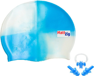 

MattZig Funkey (One Swimming Cap + 1 Pair ear Plugs + 1 Nose Clip) Swimming Kit