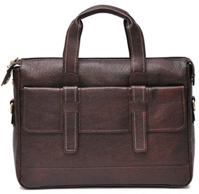 

SAVERA LEATHER 15 inch Laptop Messenger Bag(Brown), Sl18