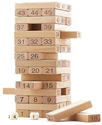 

Shoppernation High Quality Wooden Tumbling Tower Jenga Game(Multicolor)