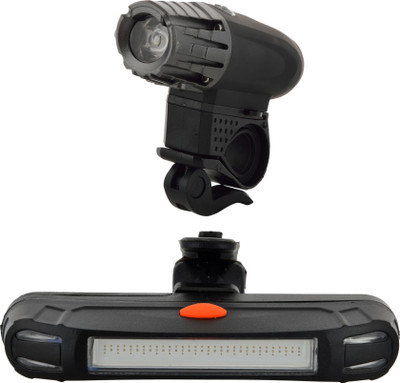 

Dark Horse 3 Watt LED USB Rechargeable 1200mAh Battery LED Front Rear Light Combo(Black)