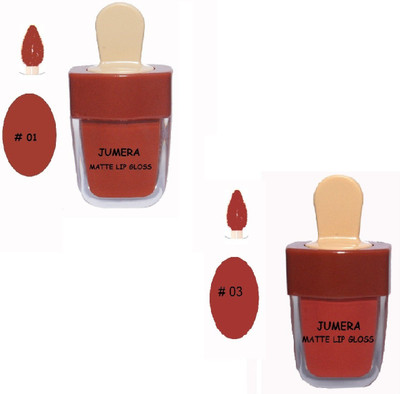 

J.J JUMERA 3CE Lovely Ice Cream Lipgloss Waterproof Liquid Matte Lipstick Long Lasting(COMBO PACK 2 PCS LIP GLOSS1,3(7) )(80 g, multi-color)