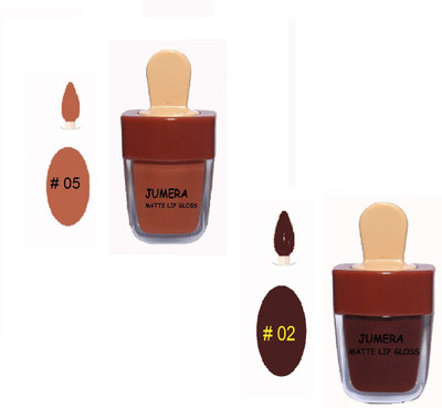 

J.J JUMERA 3CE Lovely Ice Cream Lipgloss Waterproof Liquid Matte Lipstick Long Lasting(COMBO PACK 2 PCS LIP GLOSS5,2(5) )(80 g, multi-color)