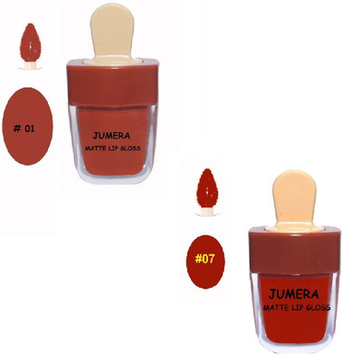 

J.J JUMERA 3CE Lovely Ice Cream Lipgloss Waterproof Liquid Matte Lipstick Long Lasting(COMBO PACK 2 PCS GLOSS1,7(4))(80 g, multi-color)