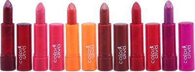

ColorDiva Color Addiction Lipstick Pack of 6(Multicolor, 4.5 g)