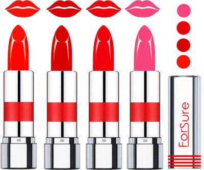 

Forsure American Velvet Matte Lipstick (set of 4 Lipsticks)(Bright Orange,Hot Red,Urban Red,Mauve)