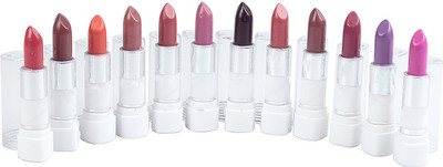 

Trendy Lipsticks 12 colors collection light matte pack of 12 pcs(multy)