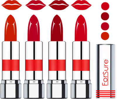 

Forsure American Velvet Matte Lipstick (set of 4 Lipsticks)(Wine,Lagon Red,Light Maroon,Hot Pink)