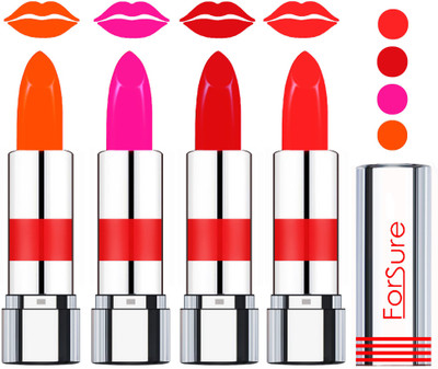 

Forsure American Velvet Matte Lipstick (set of 4 Lipsticks)(Soft Orange,Wintage Nude,Soft Gush,Dusky Red)
