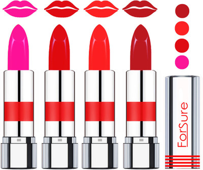 

Forsure American Velvet Matte Lipstick (set of 4 Lipsticks)(Wintage Nude,Soft Gush,Dusky Red,Terra Coffien)