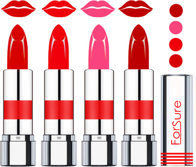 

Forsure American Velvet Matte Lipstick (set of 4 Lipsticks)(Hot Red,Urban Red,Mauve,Dark Brown, 14 g)
