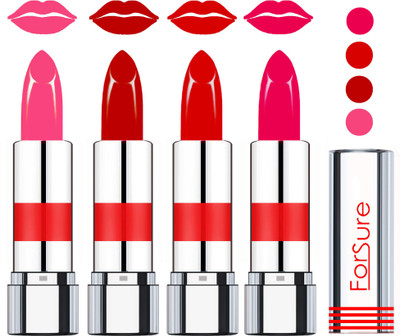 

Forsure American Velvet Matte Lipstick (set of 4 Lipsticks)(Mauve,Dark Brown,Cute Red,Dark Red, 14 g)