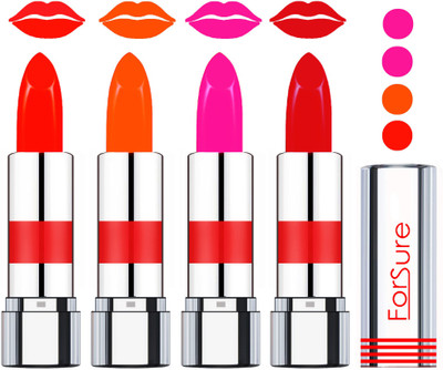 

Forsure American Velvet Matte Lipstick (set of 4 Lipsticks)(Bright Orange,Soft Orange,Wintage Nude,Soft Gush, 14 g)