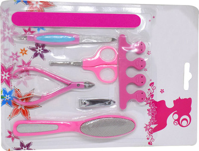 

Confidence Plastics & Stainless Steel manicure and pedicure kit with tools(1 ml, Set of 7)