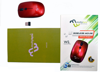 

multybyte Mouse Wireless sleek MMPL W-1 Wireless Optical Gaming Mouse(Bluetooth, Red)