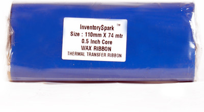 

InventorySpark 110MMX74Mtr Set of 1 Barcode Ribbon NON-ADHESIVE Paper Label(Black)