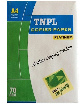 

TNPL 70 GSM unruled A4 size Printer Paper(Set of 1, white)
