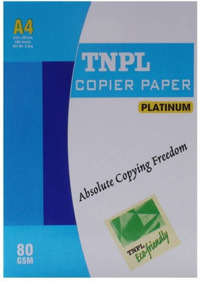 

TNPL 80 GSM unruled A4 size Printer Paper(Set of 1, white)