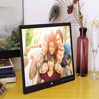 

PremiumAV 15 inches Digital Photo Frame 15'' HD 1400 * 900 Wide Screen Touch Screen Button MP4 Movie Player Clock Calendar Picture Frame 15 TFT LCD(32 GB, Black)