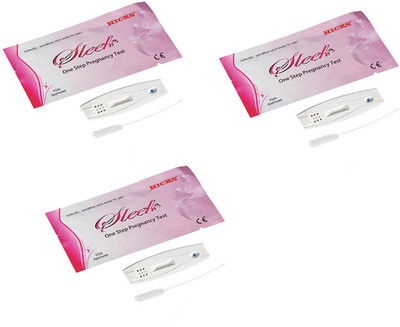 Hicks Sleek One Step Pregnancy Test HCG Rapid test card for in vitro diagnostic use Pregnancy Test Kit(3 Tests)