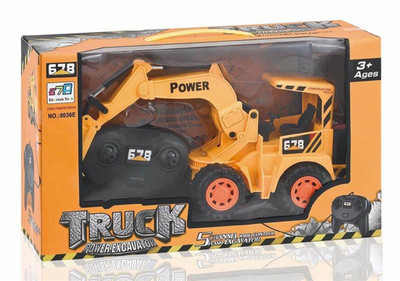 

RIANZ Remote Wired Control Excavator With Coloured Lights Model Toy Remote Wired Control Constructing Wheel Digger Truck Toy For Kids(Black)