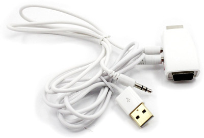 

Shrih Tiny Compact 1080p HDMI To VGA Converter Adapter With DC Power & 3.5mm Stereo Audio Support-White Media Streaming Device(White)