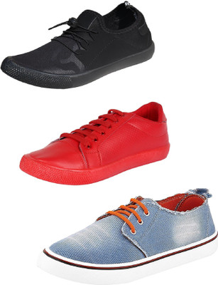 

BERLOC Sneakers For Men(Multicolor, Blue black red