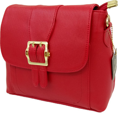 

Sileriya Bags Girls Red PU Sling Bag
