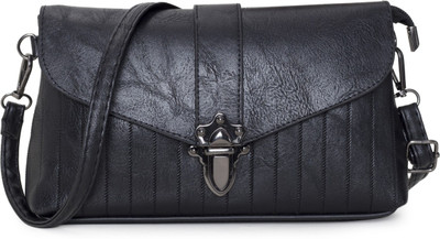 

Cappuccino Girls Casual Black PU Sling Bag