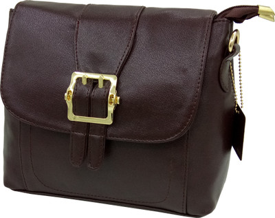 

Sileriya Bags Girls Brown PU Sling Bag