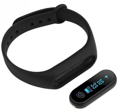 

Gentle E Kart M2 Smart Fitness Band(Black Strap, Size : Regular)