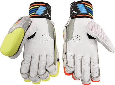 Puma evoSPEED 1 BG RH 16 Batting Gloves (, Blue, Lava blast - safety yellow