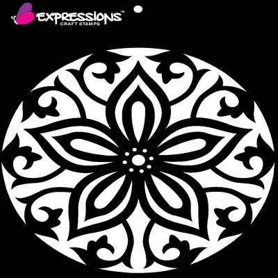 

expressions craft stamps Rangoli Motif EST6041 Hand made Design Stencil(Pack of 1, Art stencil)