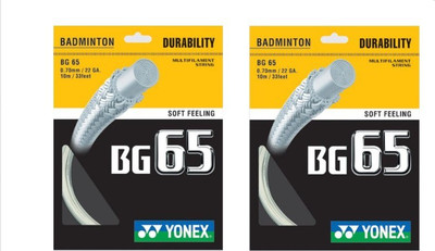 

Yonex BG 65 0.70 Badminton String - 10 m(White)