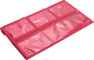 

E-Retailer Multifunction Wardrobe 13 Pockets Wall Hanging Organizer Dressing Kit & Jewellery Sorting Storage Bag / Door Wall Hanging Organizer ( Pink ) Vanity Box(Pink)