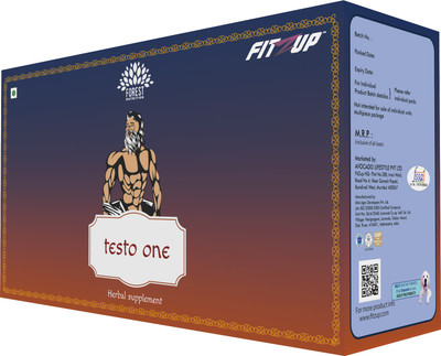 

FitZup Testo-One (Mucunaflex, Triboflex, Megaflex), Herbal Testosterone Booster, Muscle Mass Booster, 270 Capsules(270 No)