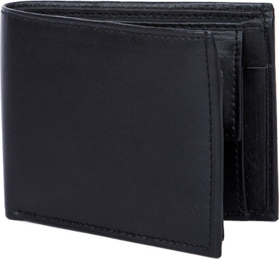 

Leather 11 Men Black Genuine Leather Wallet(6 Card Slots)