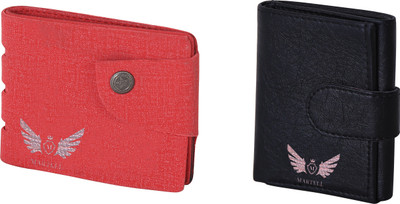 

Martell Men Red Artificial Leather Wallet(4 Card Slots), Black