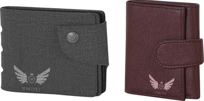 

Martell Men Grey Artificial Leather Wallet(4 Card Slots), Brown
