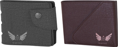 

Martell Men Grey Artificial Leather Wallet(2 Card Slots), Brown