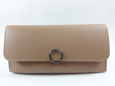 

SB Women Khaki Artificial Leather Wallet(6 Card Slots), Beige