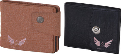 

Martell Men Brown Artificial Leather Wallet(2 Card Slots), Black
