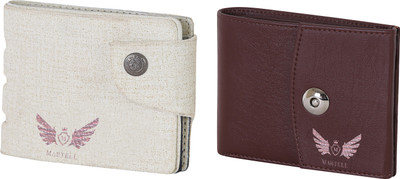 

Martell Men White Artificial Leather Wallet(2 Card Slots), Brown