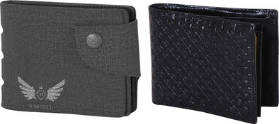 

Martell Men Grey Artificial Leather Wallet(2 Card Slots), Black
