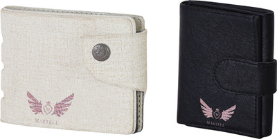 

Martell Men White Artificial Leather Wallet(4 Card Slots), Black