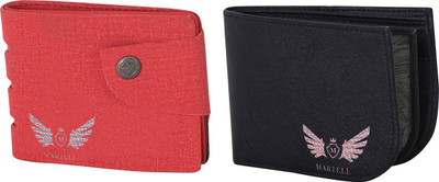 

Martell Men Red Artificial Leather Wallet(2 Card Slots), Black