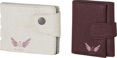 

Martell Men White Artificial Leather Wallet(4 Card Slots), Brown