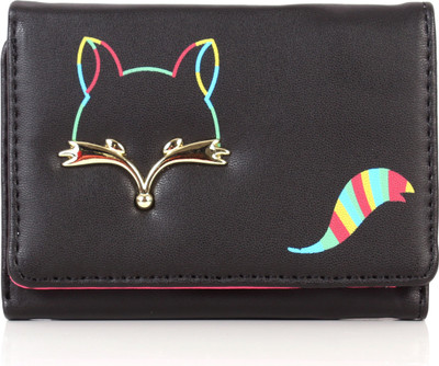 

b4bags Girls Black Artificial Leather Wallet(6 Card Slots)